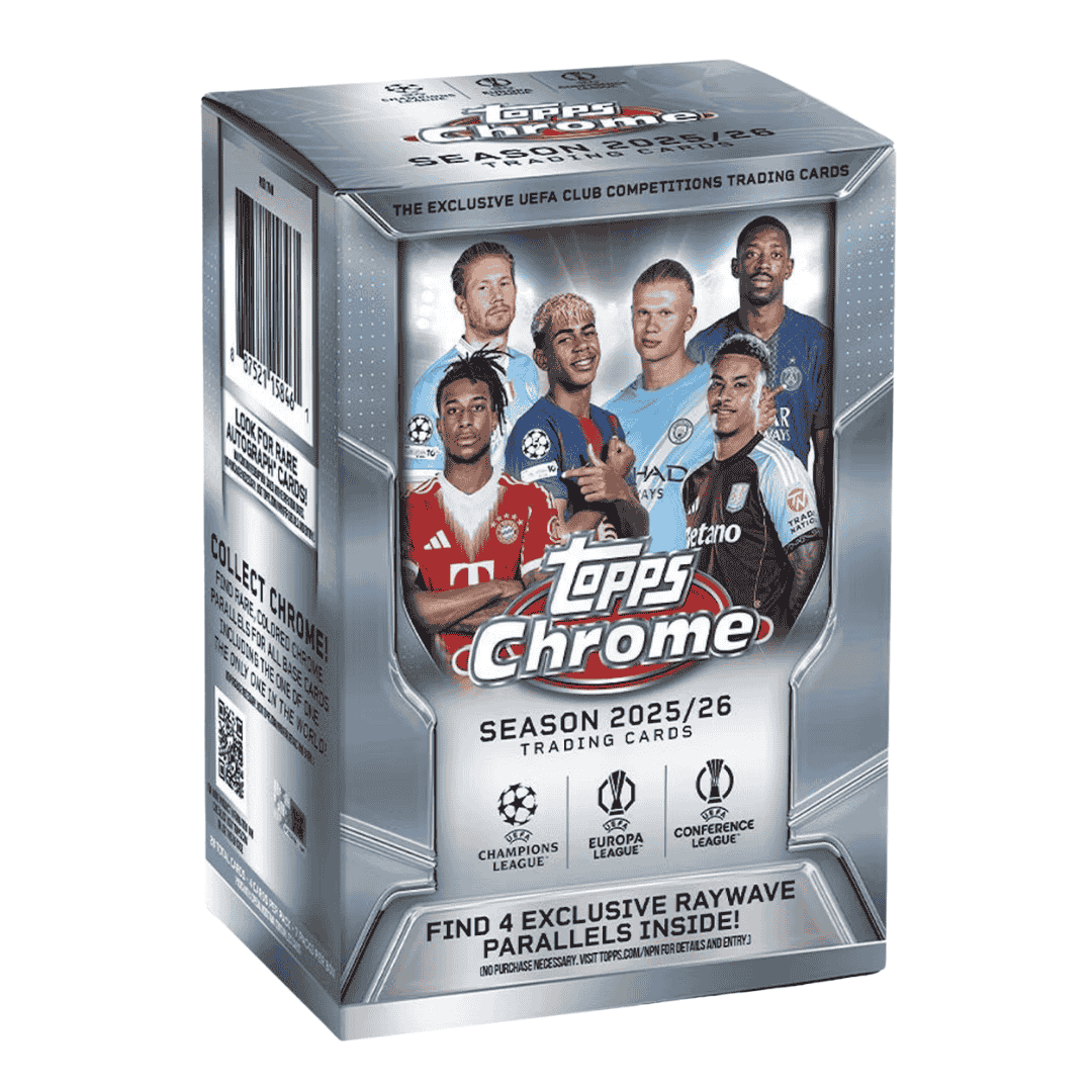  2025-26 Topps UEFA Club Competitions Chrome Soccer Blaster Box