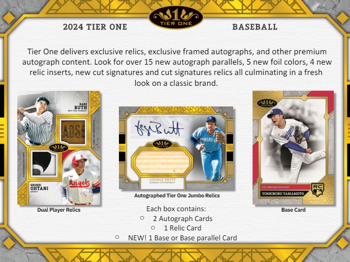 2024 Topps Tier One Baseball Hobby Box